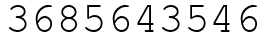 Число 3685643546.