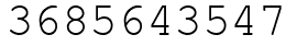 Число 3685643547.