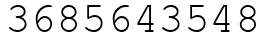Число 3685643548.