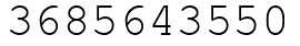Число 3685643550.