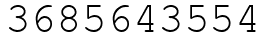 Число 3685643554.
