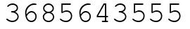 Число 3685643555.
