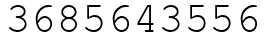 Число 3685643556.