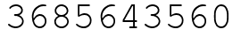 Число 3685643560.