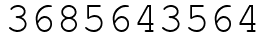 Число 3685643564.