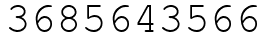 Число 3685643566.