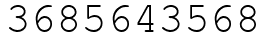 Число 3685643568.