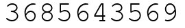 Число 3685643569.