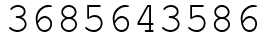 Число 3685643586.