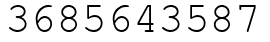 Число 3685643587.
