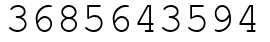 Число 3685643594.