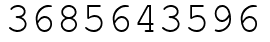 Число 3685643596.