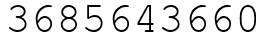 Число 3685643660.