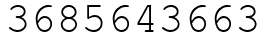 Число 3685643663.