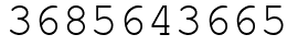 Число 3685643665.
