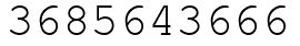 Число 3685643666.