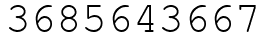 Число 3685643667.
