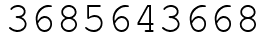 Число 3685643668.