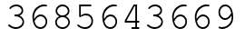 Число 3685643669.