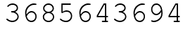Число 3685643694.