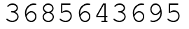Число 3685643695.
