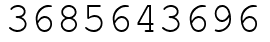 Число 3685643696.