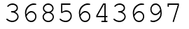 Число 3685643697.