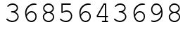 Число 3685643698.