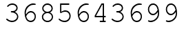 Число 3685643699.