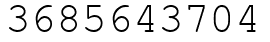 Число 3685643704.