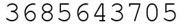 Число 3685643705.