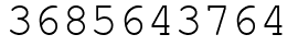 Число 3685643764.