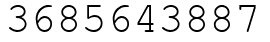 Число 3685643887.