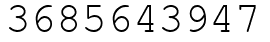 Число 3685643947.