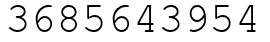 Число 3685643954.