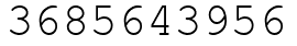 Число 3685643956.