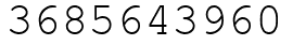 Число 3685643960.