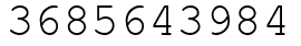 Число 3685643984.