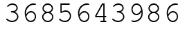 Число 3685643986.