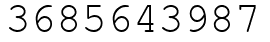 Число 3685643987.