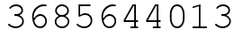 Число 3685644013.