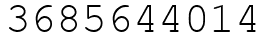 Число 3685644014.