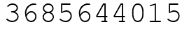 Число 3685644015.