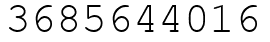 Число 3685644016.