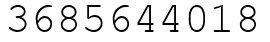 Число 3685644018.