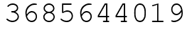 Число 3685644019.