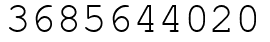 Число 3685644020.
