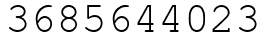Число 3685644023.