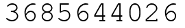 Число 3685644026.