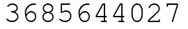 Число 3685644027.